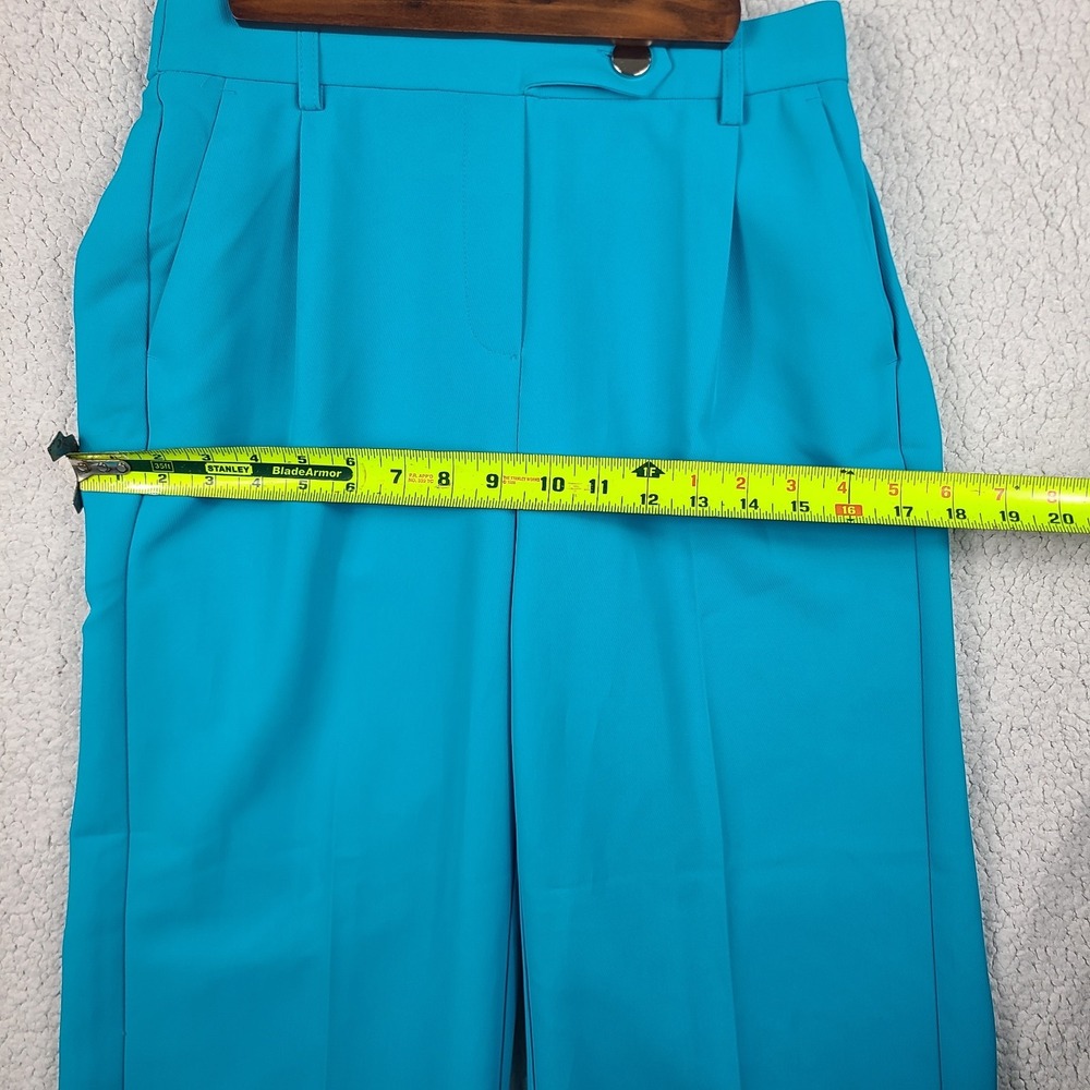 C by One Teal Blue pull on Elastic wide leg ankle length pants front tie XS NWT - Picture 4 of 12